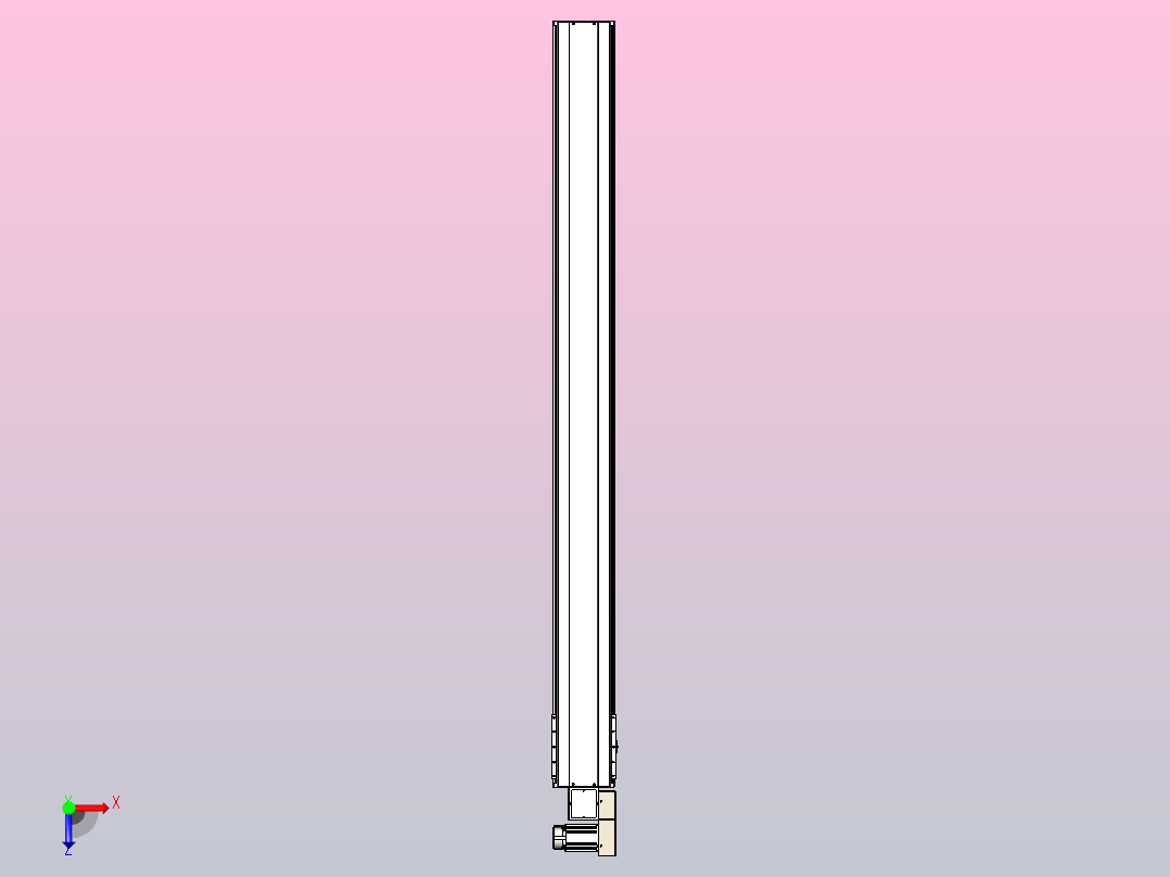 皮带直线轴半封闭可选导轨TPA-HNB-220D-176-L2350-MR-C-P1K-N3俯视图