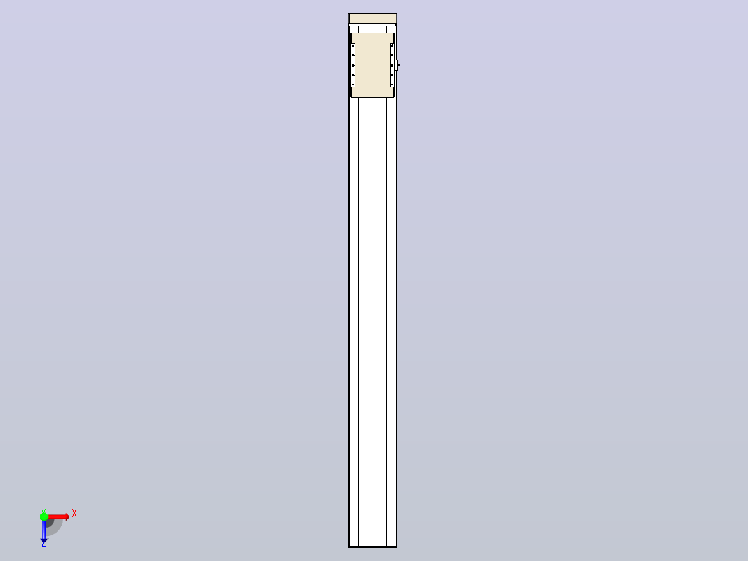 滚珠丝杠直线轴带导轨全封闭TPA-HCR-220D-3210C-L2050-MP-Y-P1K-N3俯视图