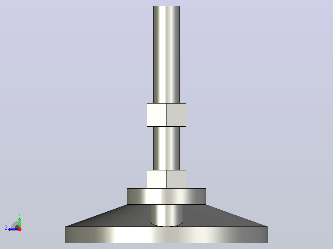 GD123-M16-L100-C1 GD123固定调整脚蹄右视图