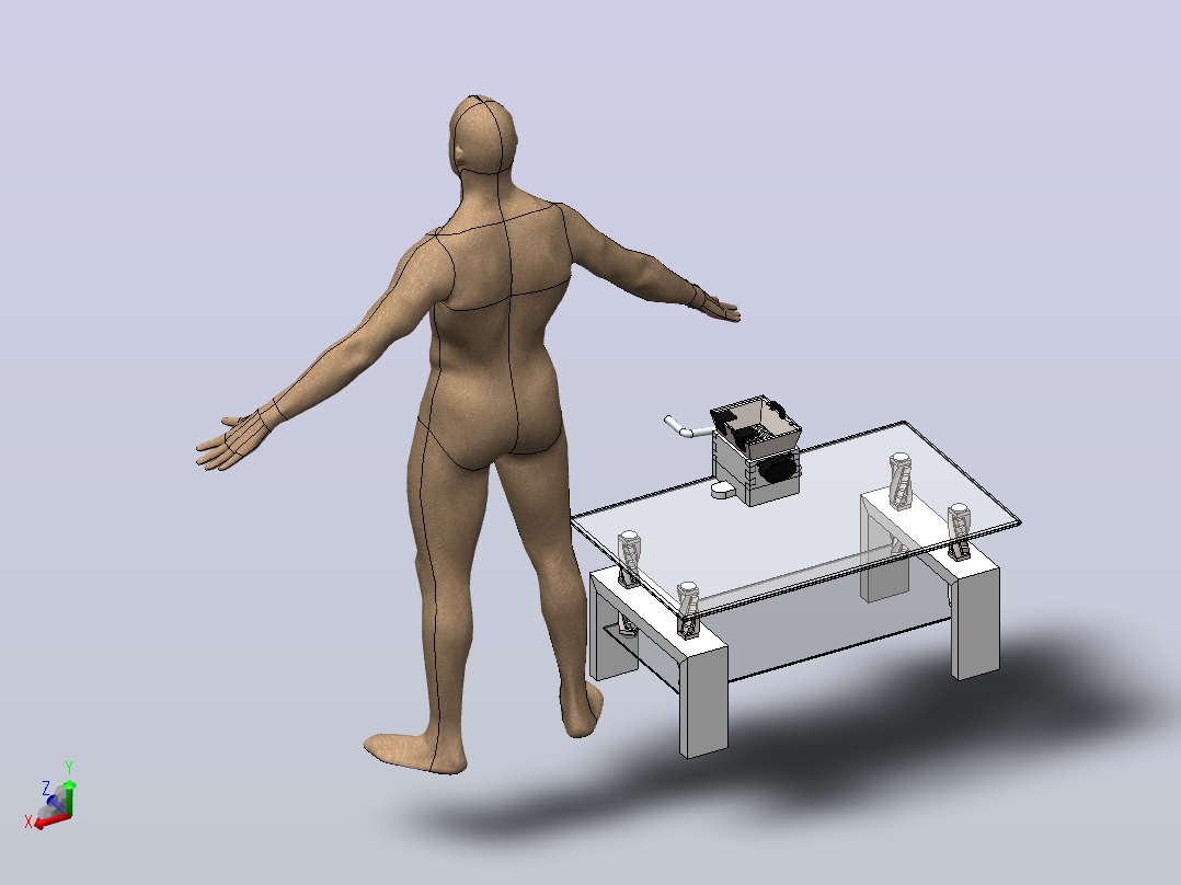 碎纸机(用于3D打印)主视图