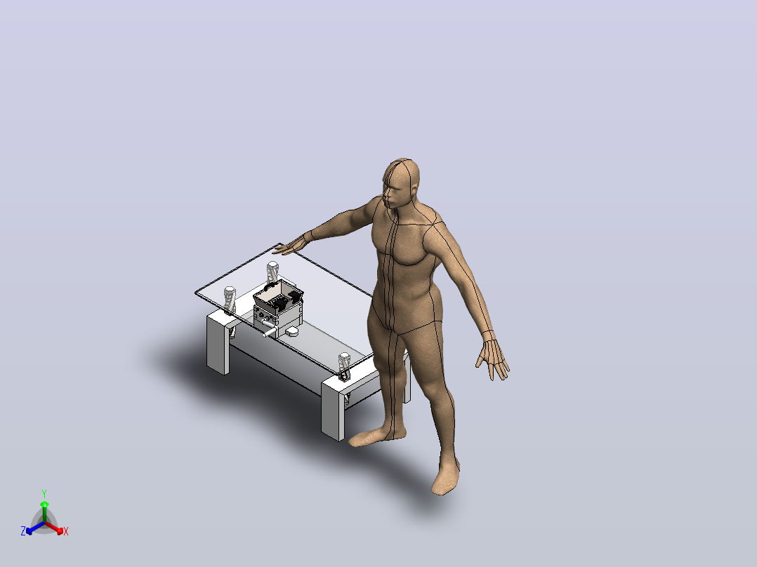 碎纸机(用于3D打印)正等轴测图