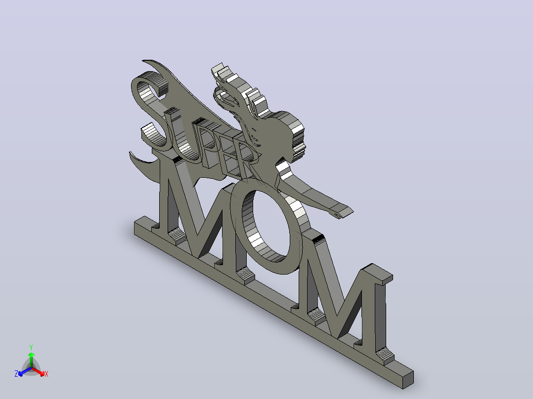 鼓舞人心的3D模型展示：母亲节主视图