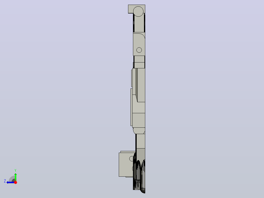 3D打印的USB机器人右视图