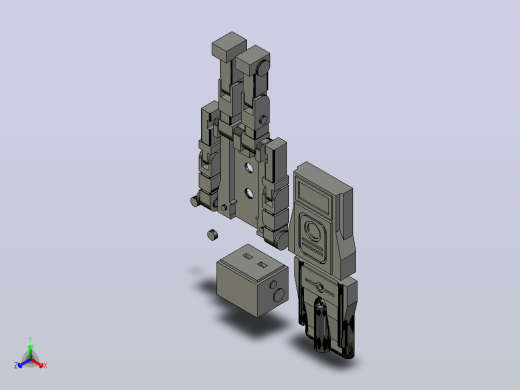 3D打印的USB机器人正等轴测缩略图