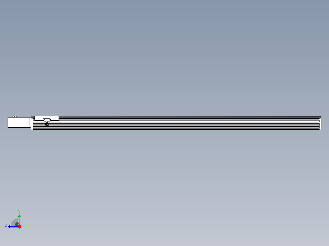 皮带直线轴半封闭可选导轨TPA-HNB-202D-140-L2050-MR-C-P75-N3右视图