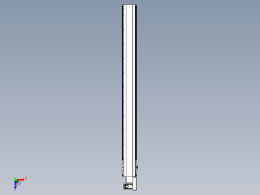 皮带直线轴半封闭可选导轨TPA-HNB-202D-140-L2050-MR-C-P75-N3俯视图