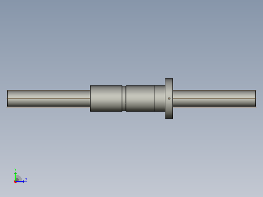 FFZD6320-4滚珠丝杆3D模型左视缩略图