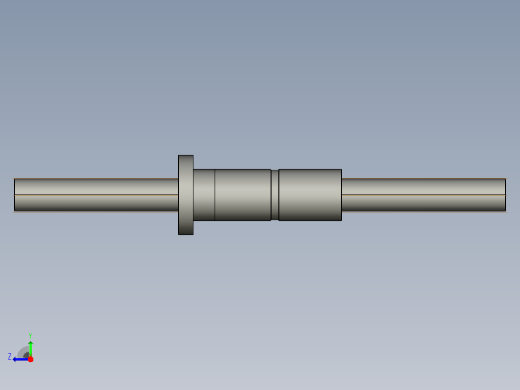 FFZD6320-4滚珠丝杆3D模型右视缩略图