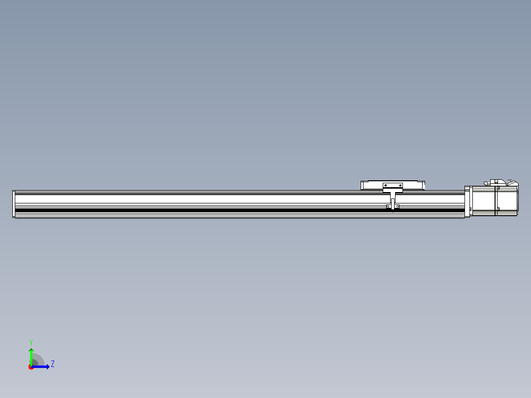 滚珠丝杠直线轴带导轨全封闭TPA-HCR-105D-1610C-L650-M-Y-P40-N3左视图