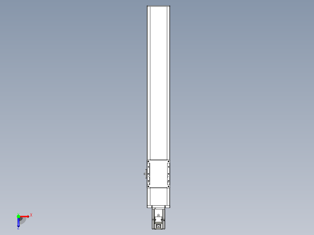 滚珠丝杠直线轴带导轨全封闭TPA-HCR-105D-1610C-L650-M-Y-P40-N3俯视图
