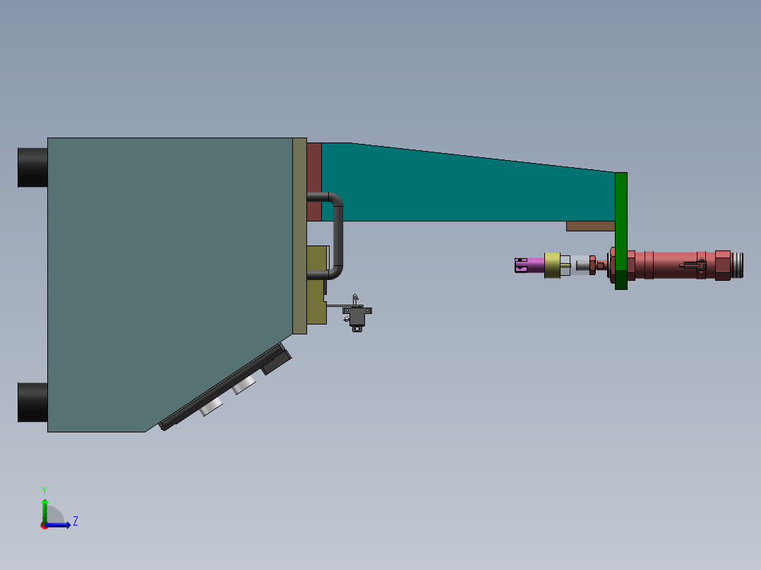 拉力测试工装左视图