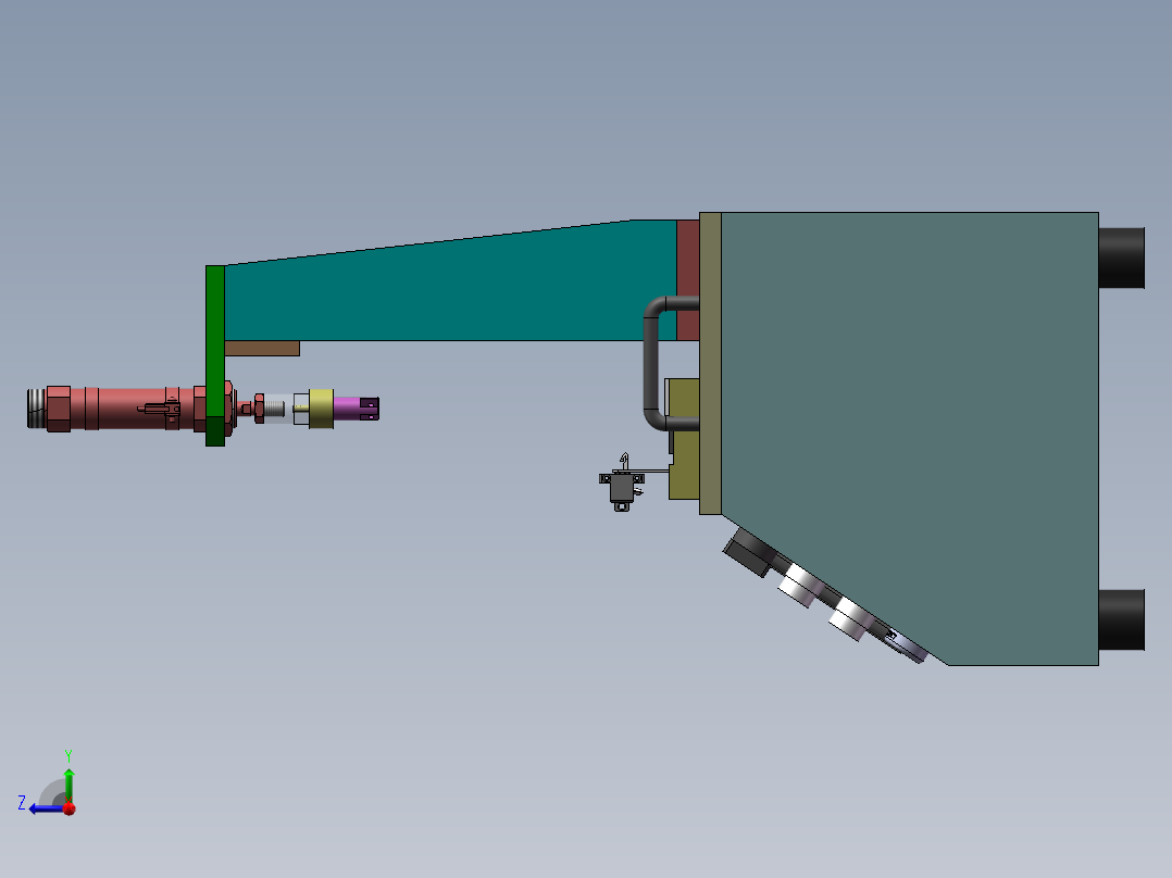 拉力测试工装右视图