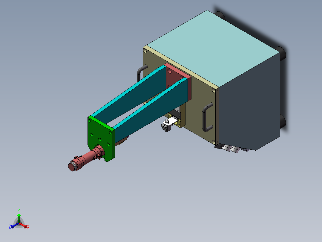 拉力测试工装正等轴测图