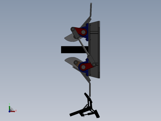 压力管重力管夹3D模型图纸 Solidworks设计前视缩略图