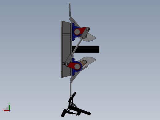 压力管重力管夹3D模型图纸 Solidworks设计后视缩略图