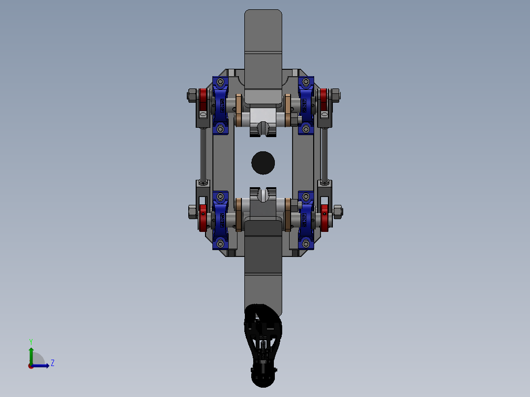 压力管重力管夹3D模型图纸 Solidworks设计左视图