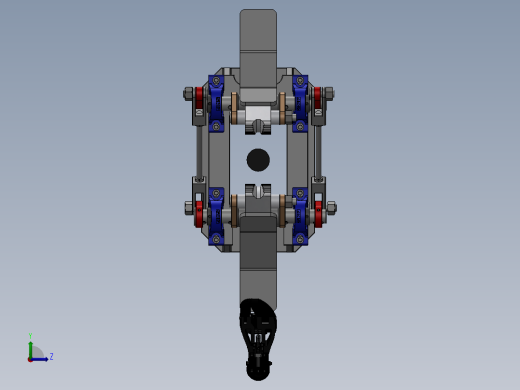 压力管重力管夹3D模型图纸 Solidworks设计左视缩略图