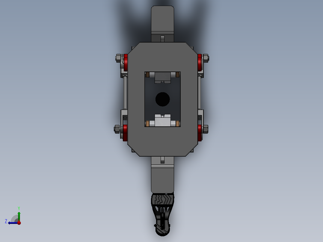 压力管重力管夹3D模型图纸 Solidworks设计右视图