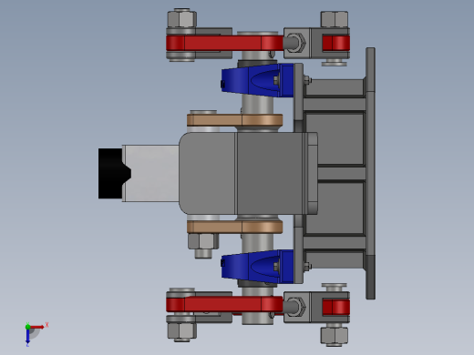 压力管重力管夹3D模型图纸 Solidworks设计俯视缩略图
