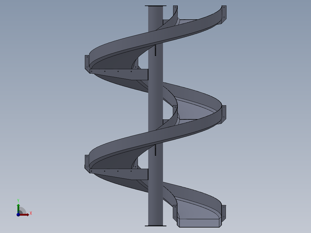垂直螺旋滑梯模型302487前视图