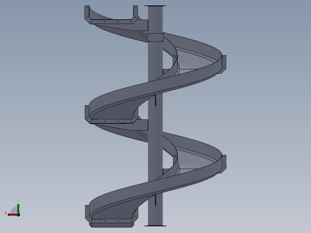 垂直螺旋滑梯模型302487后视图