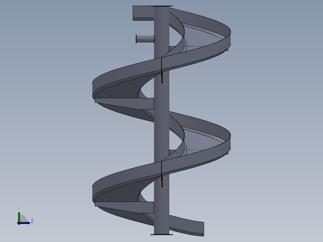 垂直螺旋滑梯模型302487左视图