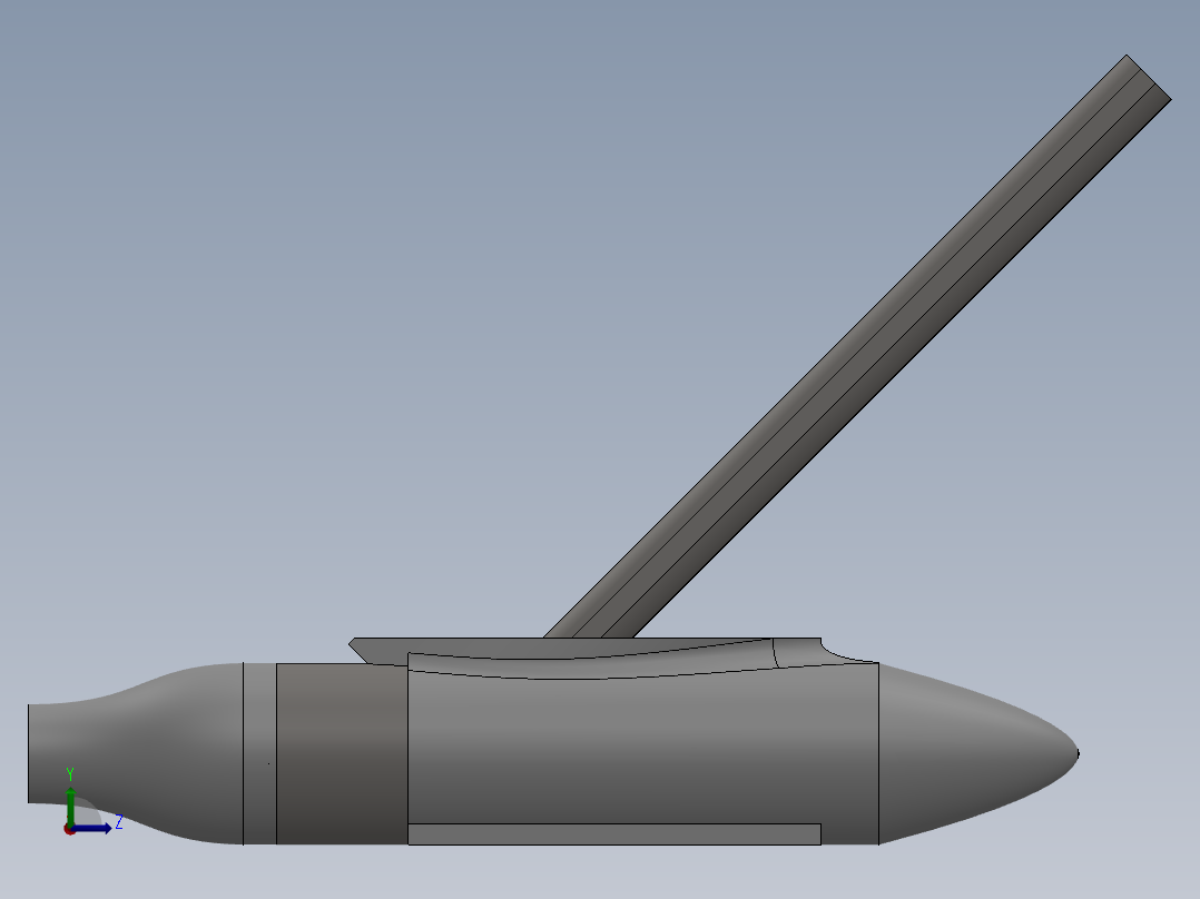solidworks 喷水推进装置左视图