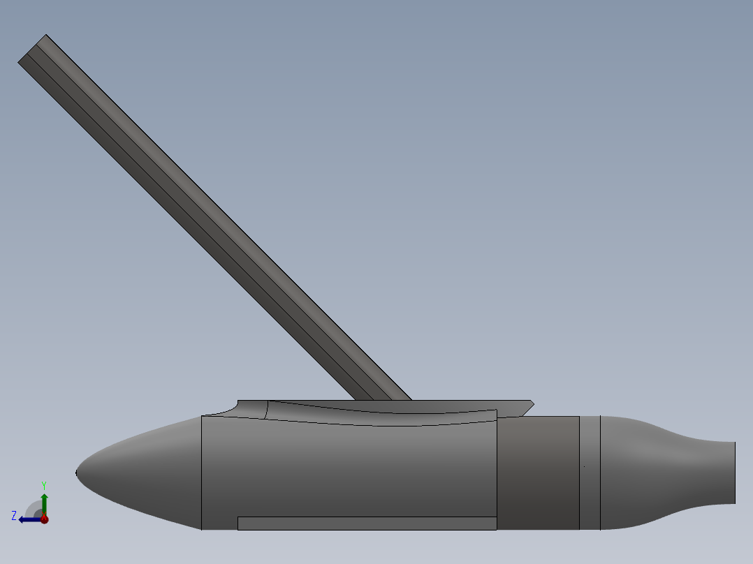 solidworks 喷水推进装置右视图