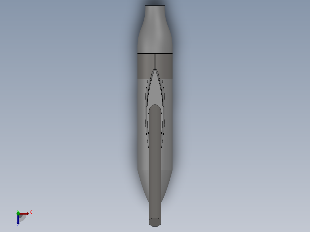 solidworks 喷水推进装置俯视图