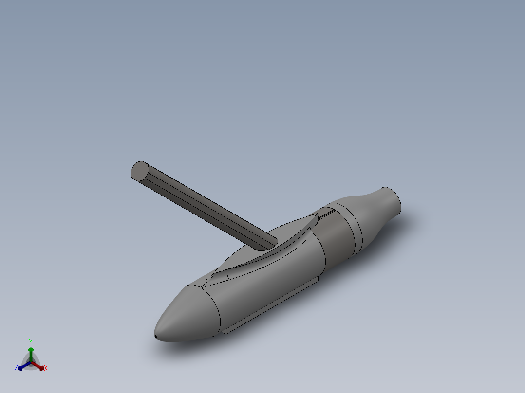 solidworks 喷水推进装置正等轴测图