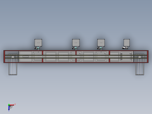 十工位全自动搬送超声波清洗线俯视缩略图