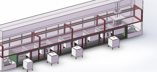 十工位全自动搬送超声波清洗线缩略图