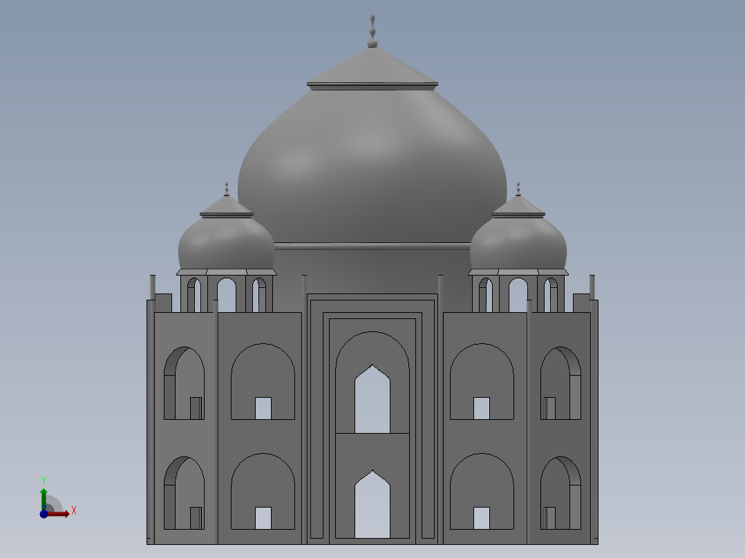 泰姬玛哈陵前视图