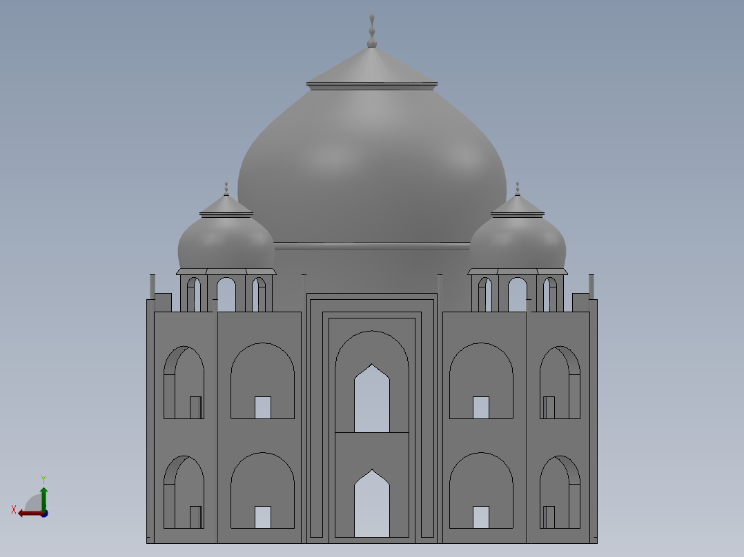 泰姬玛哈陵后视图