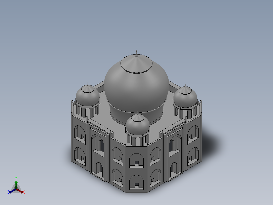 泰姬玛哈陵正等轴测图