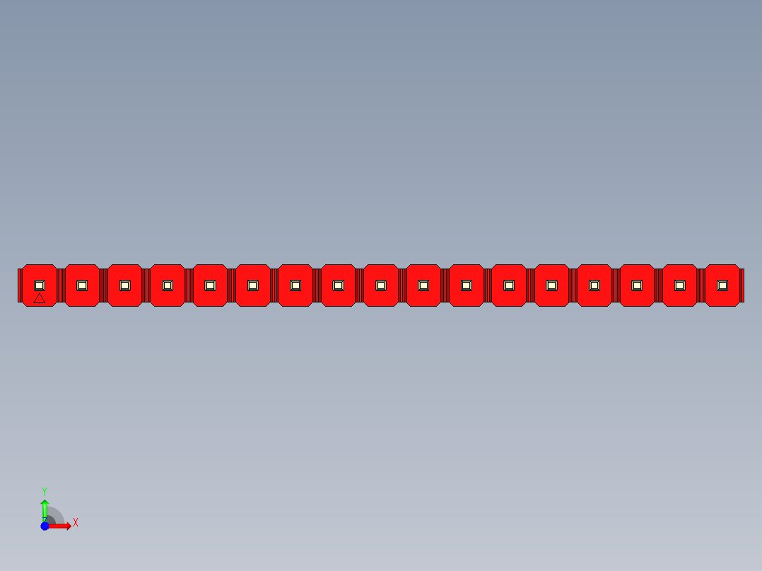 彩色公头100mil（2.54mm）系列-DS1021_red_1x17p_100mil_Type5_rev1.0前视图