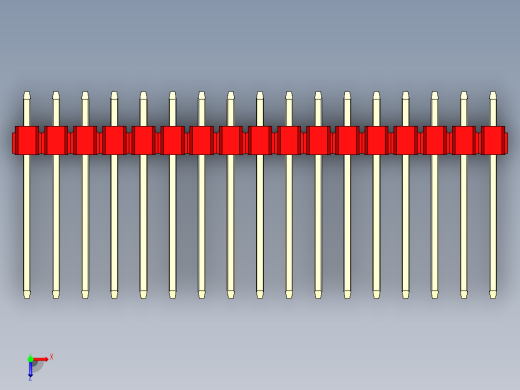 彩色公头100mil（2.54mm）系列-DS1021_red_1x17p_100mil_Type5_rev1.0俯视缩略图