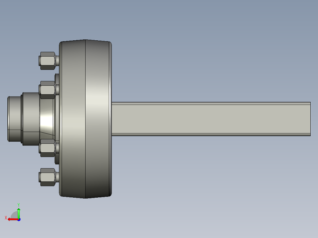 半轴拖车(1)后视图
