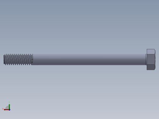 UNC 六角螺栓-Hex Bolt 0.3125-18 x 4.SLDPRT后视缩略图