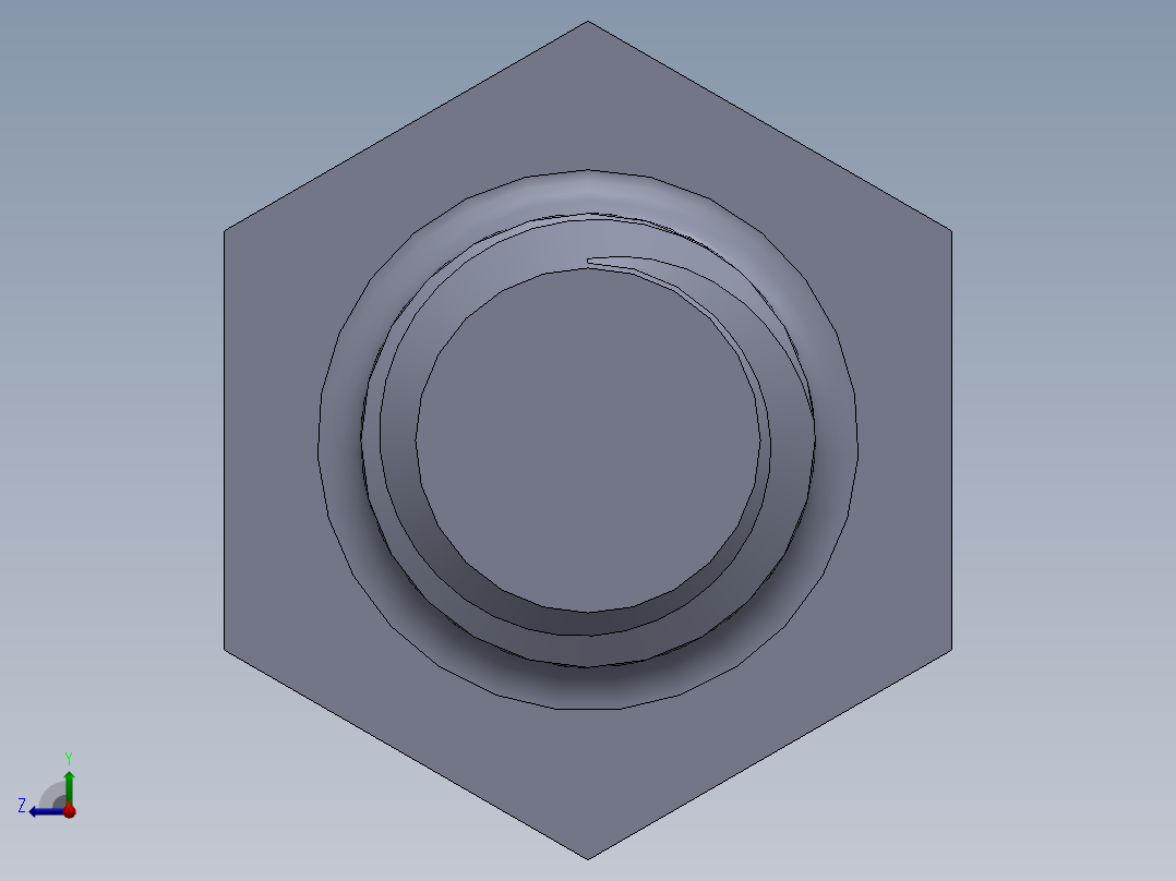 UNC 六角螺栓-Hex Bolt 0.3125-18 x 4.SLDPRT右视图
