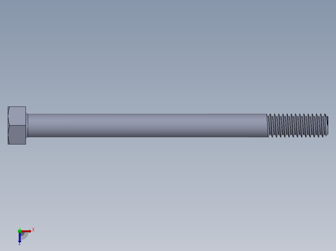 UNC 六角螺栓-Hex Bolt 0.3125-18 x 4.SLDPRT俯视图