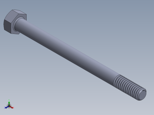 UNC 六角螺栓-Hex Bolt 0.3125-18 x 4.SLDPRT正等轴测缩略图
