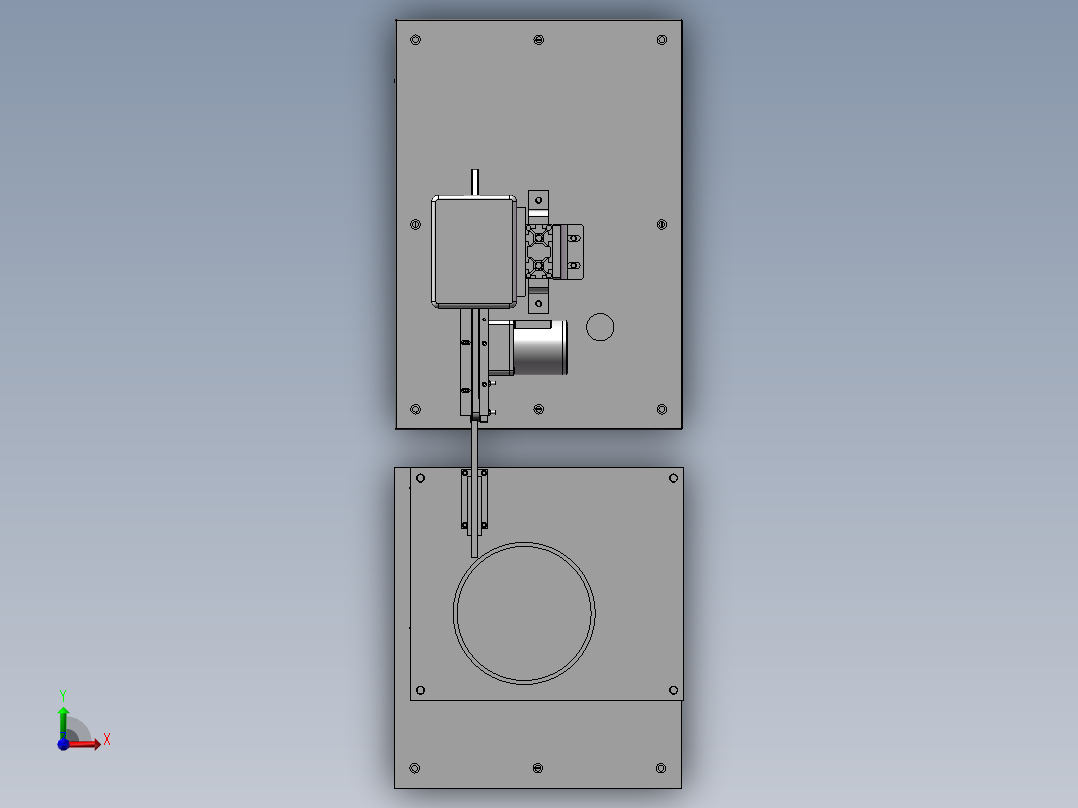 镭射机设计图前视图