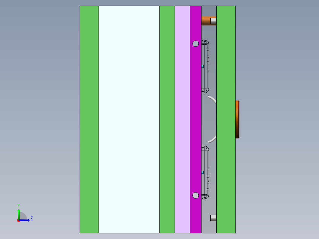 Q239-手机壳的注塑模具设计和结构设计【三维SolidWorks】左视图