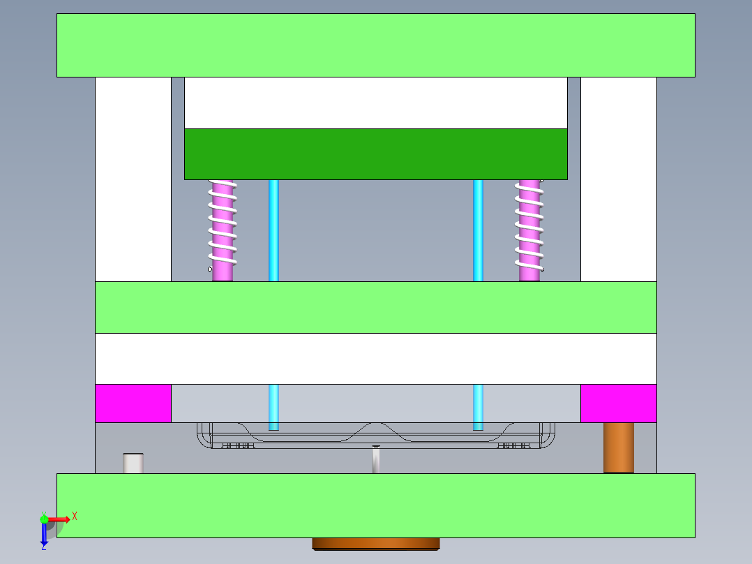 Q239-手机壳的注塑模具设计和结构设计【三维SolidWorks】俯视图