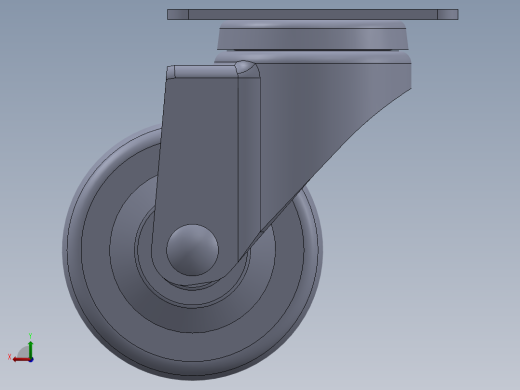 标准脚轮-WH-36125-76 2.5in SWIVEL PLATE MOUNTING H=89( 55.5x44.2mm pitch)后视缩略图