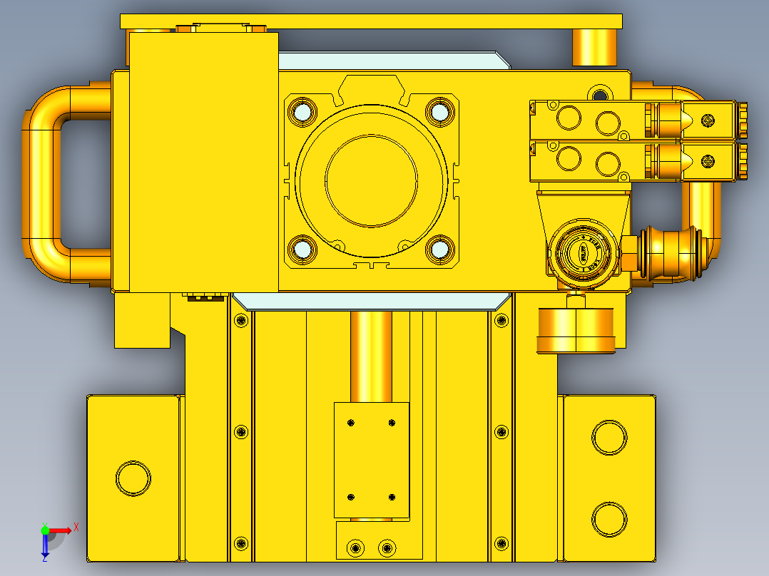 电机定子压装机俯视图