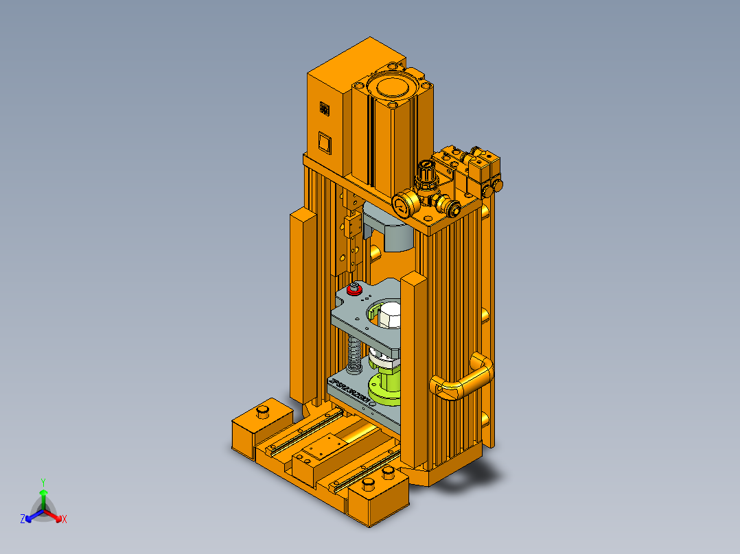 电机定子压装机正等轴测图