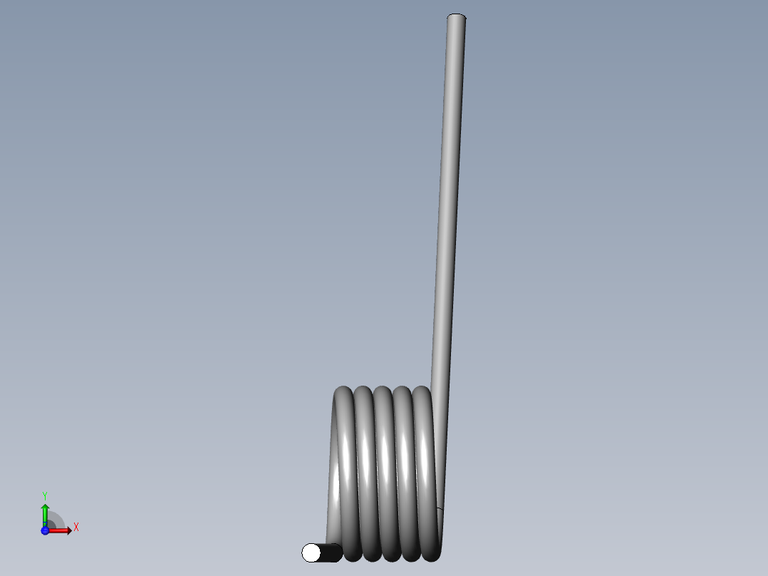 异形弹簧-9271K699_MUSIC-WIRE STEEL TORSION SPRING前视图