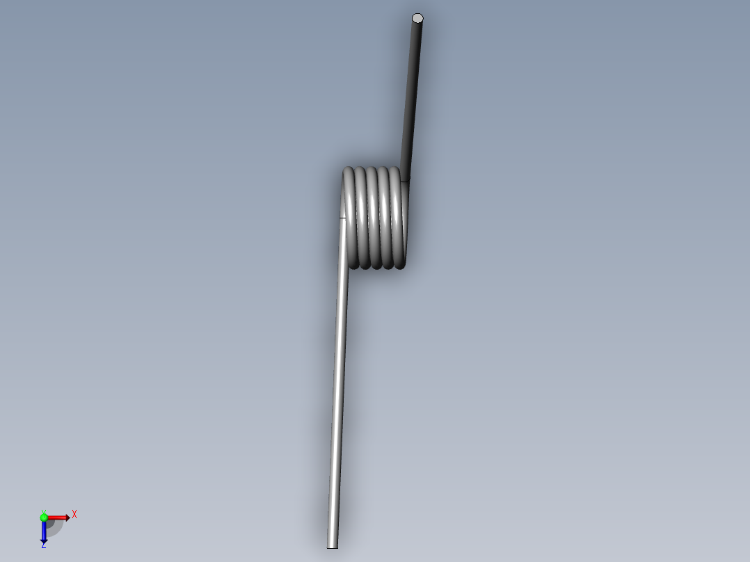 异形弹簧-9271K699_MUSIC-WIRE STEEL TORSION SPRING俯视图